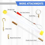 Fiberglass Wire Puller Rod Kit 21 Piece 43cm Cable Routing Tool Set for Wall Ceiling Electrical Installation