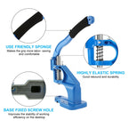 Manual Leather Rivet Hand Press Machine with Double Cap Rivet Dies and Eyelet Tools