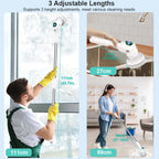 Electric Cleaning Brush 8-in-1 Cordless Rotatable Household Scrubber with Adjustable Handle