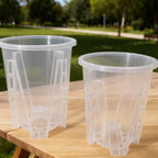 Transparent Orchid Flower Pot with Drainage Holes Breathable Root Control Planter for Indoor Plants Garden Decor