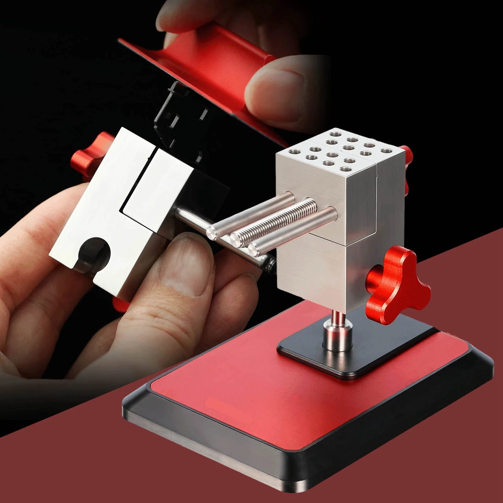 Tabletop Bench Vise Adjustable Directional Clamp Base for Craft Model Making DIY Repair Work