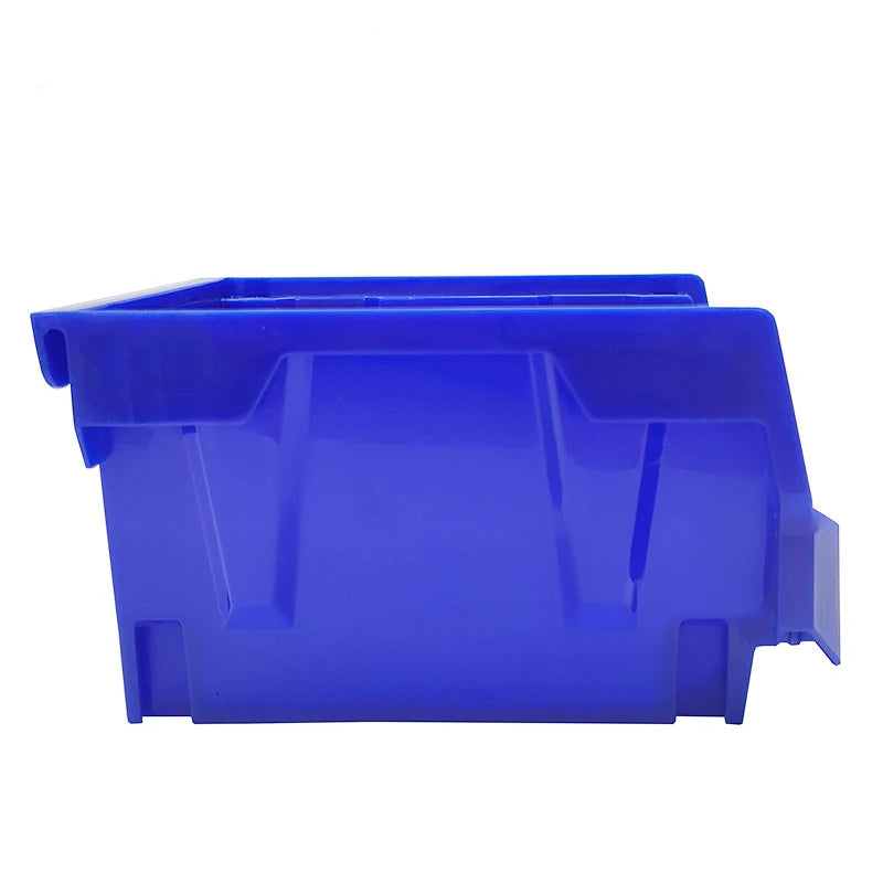 12 Piece Stackable Storage Bin Organizer Set with Dividers and Labels for Tools Parts Desk Storage