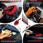 35 Piece Car Cleaning and Detailing Kit with Drill Brush Set, Tire Brushes and Tool Storage Box