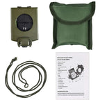 Waterproof Metal Compass with Noctilucent Display Portable Outdoor Navigation Tool for Hiking