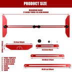 Adjustable Stair Tread Template Tool Aluminium Alloy Measuring Ruler Set with Extension Sliders