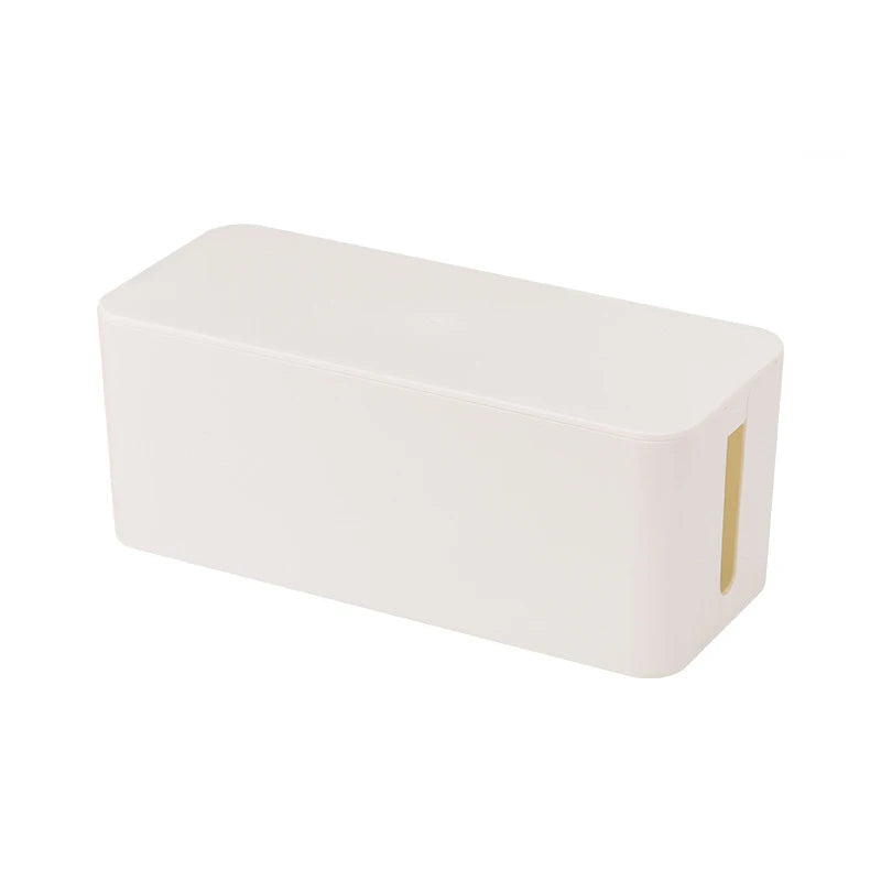Cable Management Storage Box 32.1cm Plastic Power Board Organizer for Home and Office