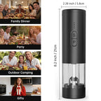 Rechargeable Electric Salt and Pepper Grinder with Adjustable Coarseness and Large Capacity
