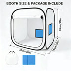 Portable Spray Paint Tent Foldable Airbrush Booth with Mesh Window and Filter Pads for DIY Painting