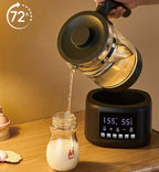 1.3L Electric Glass Tea Maker Kettle 600W with Temperature Control and Keep Warm Function