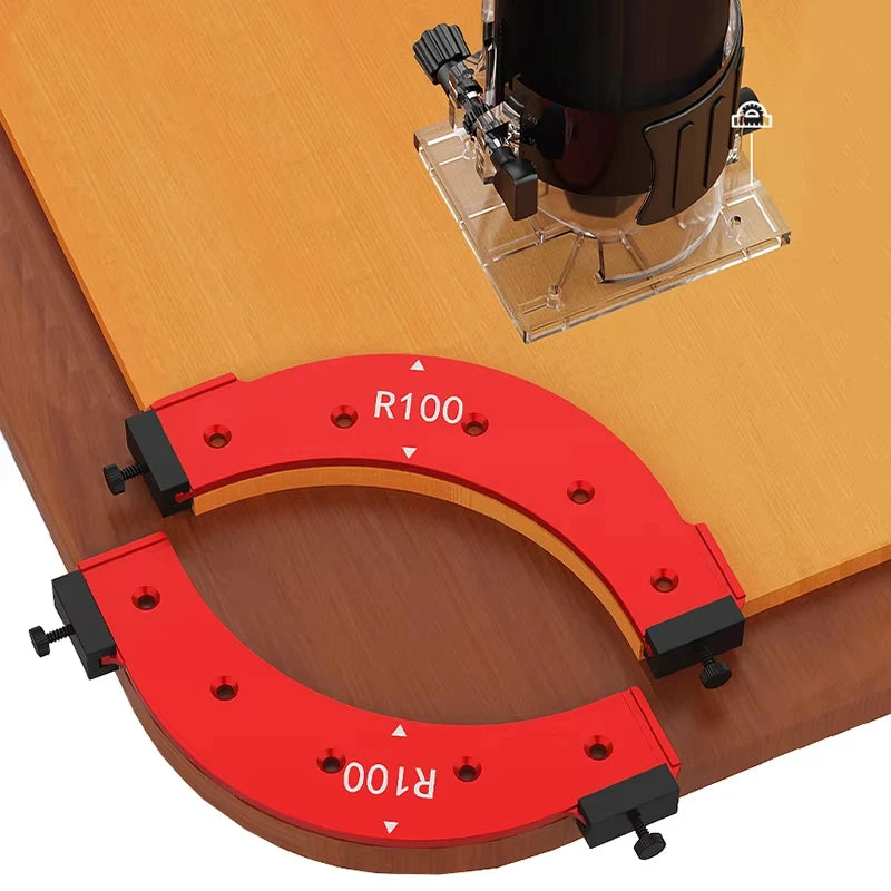 5 Piece Radius Corner Jig Set Aluminium Alloy Woodworking Templates for Router Corner Shaping