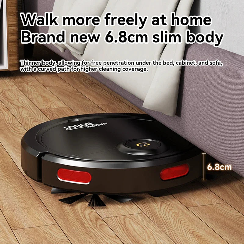 Cordless Automatic Robot Vacuum Cleaner with USB Rechargeable Battery and Brush for Hard Floors