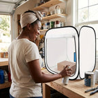 Portable Spray Paint Tent Foldable Airbrush Booth with Mesh Window and Filter Pads for DIY Painting