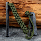Portable Ferrocerium Fire Starter Rod Set 2PCS 15cm Flint with Striker and Paracord Outdoor Tool
