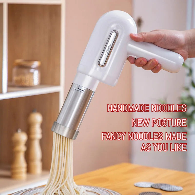 Portable Rechargeable Electric Pasta Maker 200g Automatic Handheld Noodle Extruder 40W