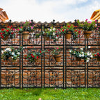 Metal Garden Trellis Plant Climbing Support Fence Panels for Vegetables Flowers and Vines (2 Pack)