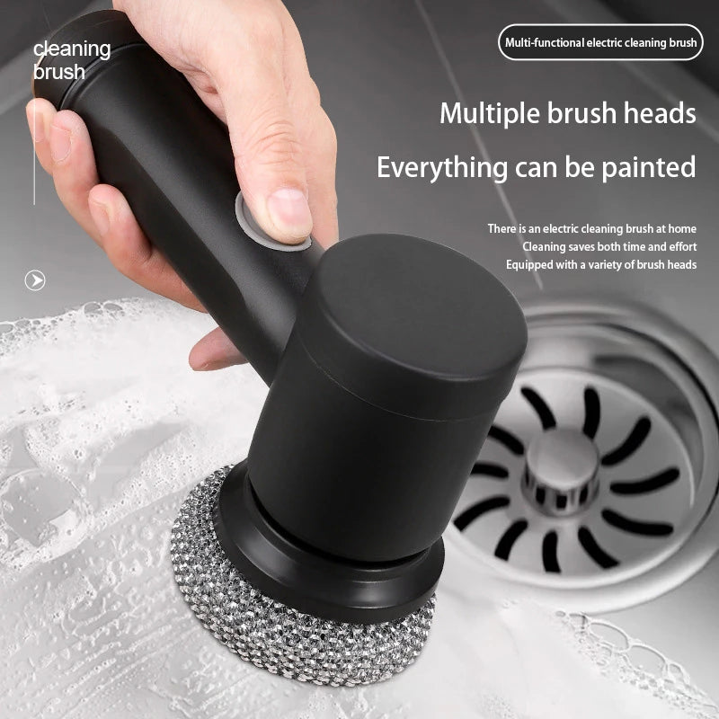 Cordless Electric Cleaning Brush USB Rechargeable Waterproof Multi-Purpose Kitchen Bathroom Scrubber