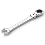 Metric Ratcheting Spanner Wrench Set Flexible Head Gear Ring Combination Wrenches with Canvas Bag