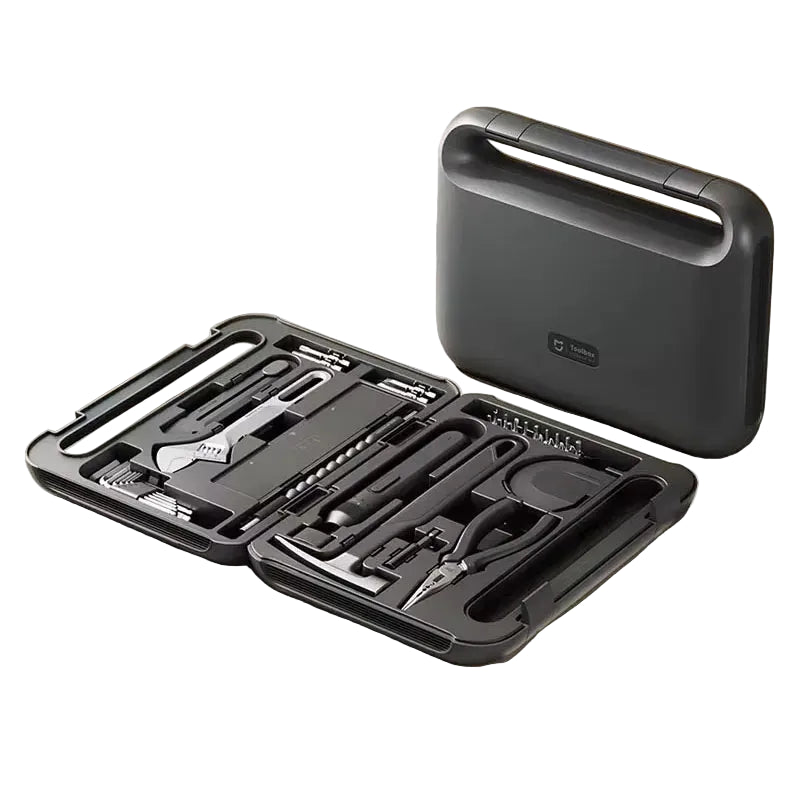 Portable 7-Piece Household Tool Kit with Rechargeable Electric Screwdriver and Storage Case