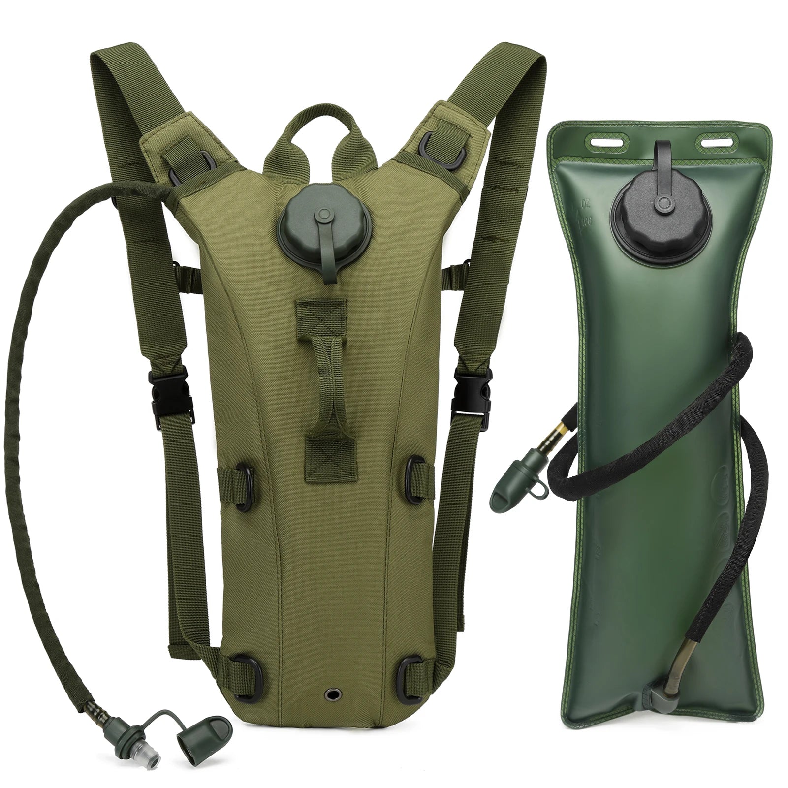 Portable 3L Hydration Backpack with Water Bladder Lightweight Outdoor Pack for Hiking Cycling and Climbing