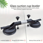 Portable Aluminum Alloy Dual Suction Cup Glass Lifter 41cm for Tile Mirror and Panel Handling