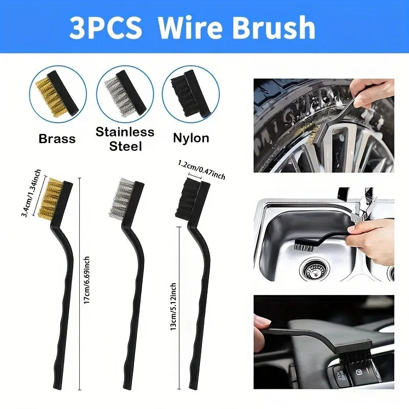 27 Piece Car Cleaning Kit with Detailing Brushes, Wash Tools Set for Interior Exterior Vehicle Care