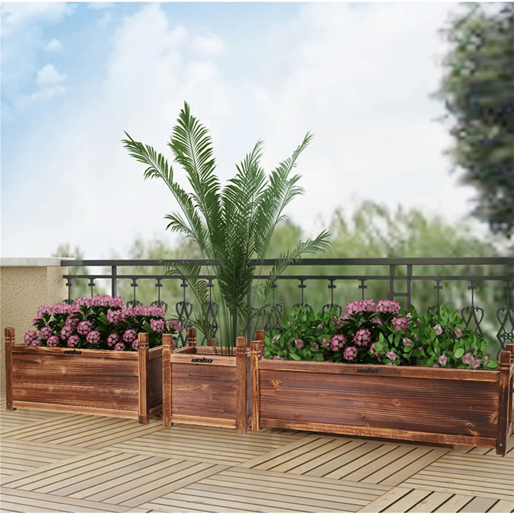 Wooden Raised Garden Bed Planter Box with Legs for Vegetables Herbs Indoor Outdoor