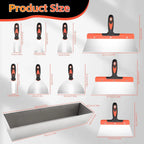 10 Piece Stainless Steel Drywall Knife Set with Mud Pan and Scraper Tools