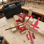 Multi Angle Woodworking Square and Marking Tool Set with Storage Case 10 Piece Layout Kit