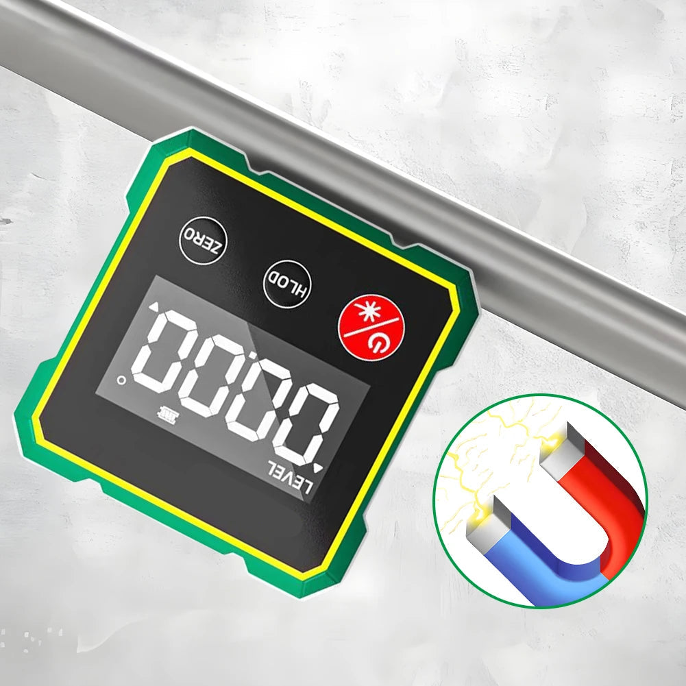 Digital Magnetic Angle Gauge with LCD Display 360° Inclinometer for Woodworking and Metalworking