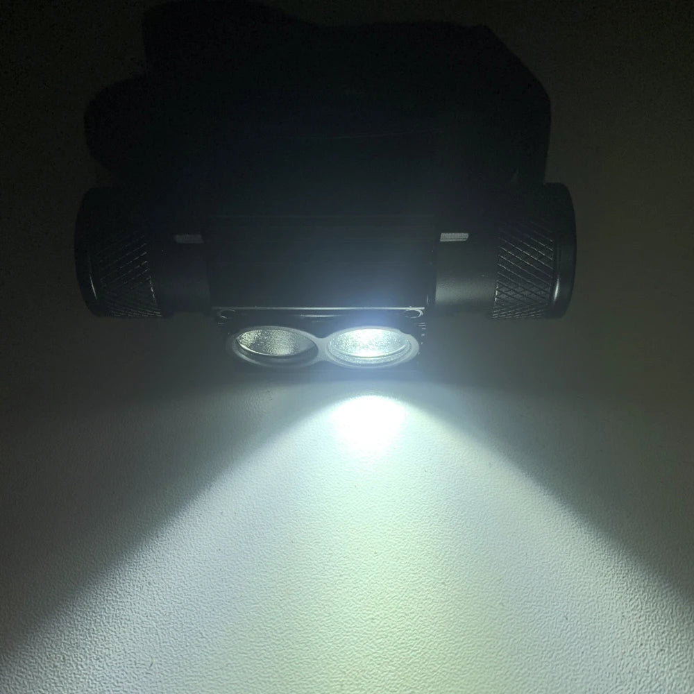Portable USB Type C Rechargeable LED Headlamp with White and Red Light Waterproof Head Torch