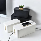 Cable Management Storage Box 32.1cm Plastic Power Board Organizer for Home and Office