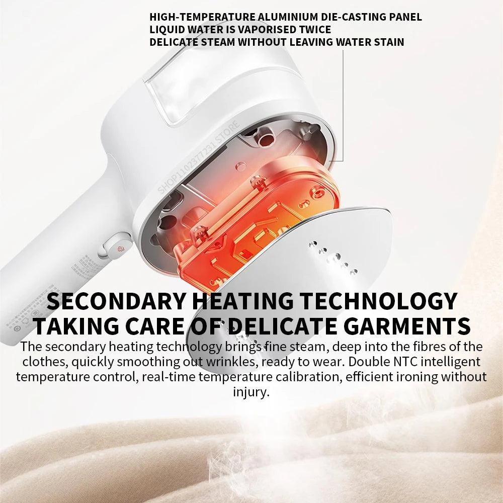 Portable Handheld Garment Steamer 1200W 150cm3 Tank Fast Heat Vertical and Flat Steam Iron