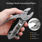Portable Stainless Steel Multi Tool Pliers with Knife, Screwdriver and Wrench for Camping and DIY Repairs
