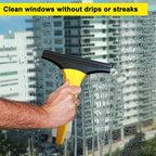 Cordless 3-in-1 Window Vacuum Cleaner with Spray, Wipe & Squeegee for Glass, Mirrors & Tiles