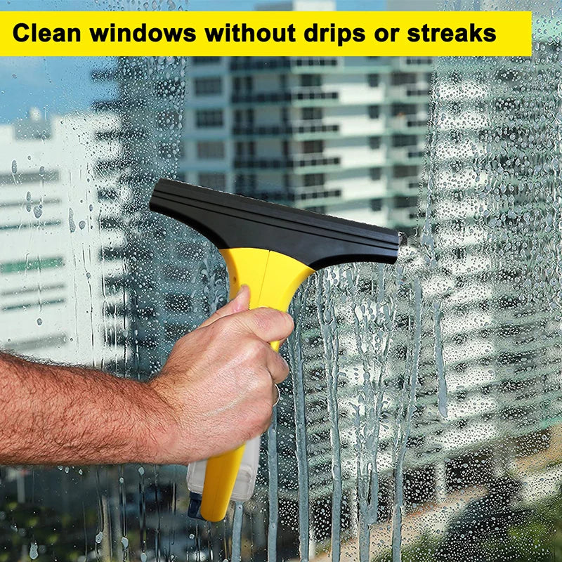 Cordless 3-in-1 Window Vacuum Cleaner with Spray, Wipe & Squeegee for Glass, Mirrors & Tiles