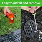 Landscape Staples 100 Pack Heavy Duty Galvanized 15cm 11 Gauge Garden Ground Pins with Gaskets