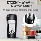Portable Rechargeable Electric Protein Shaker Bottle 500ML USB Type-C Mixing Cup 7000RPM
