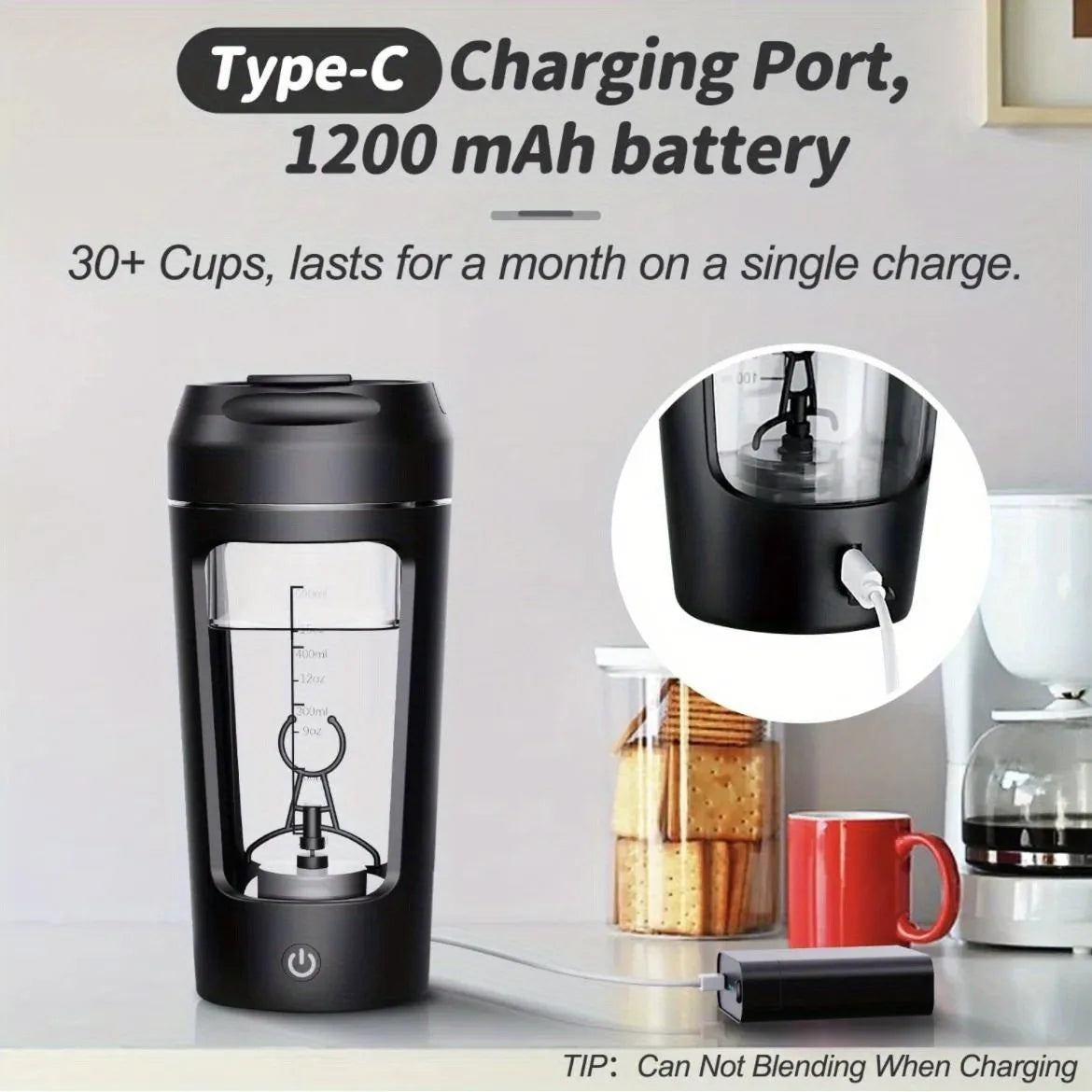 Portable Rechargeable Electric Protein Shaker Bottle 500ML USB Type-C Mixing Cup 7000RPM