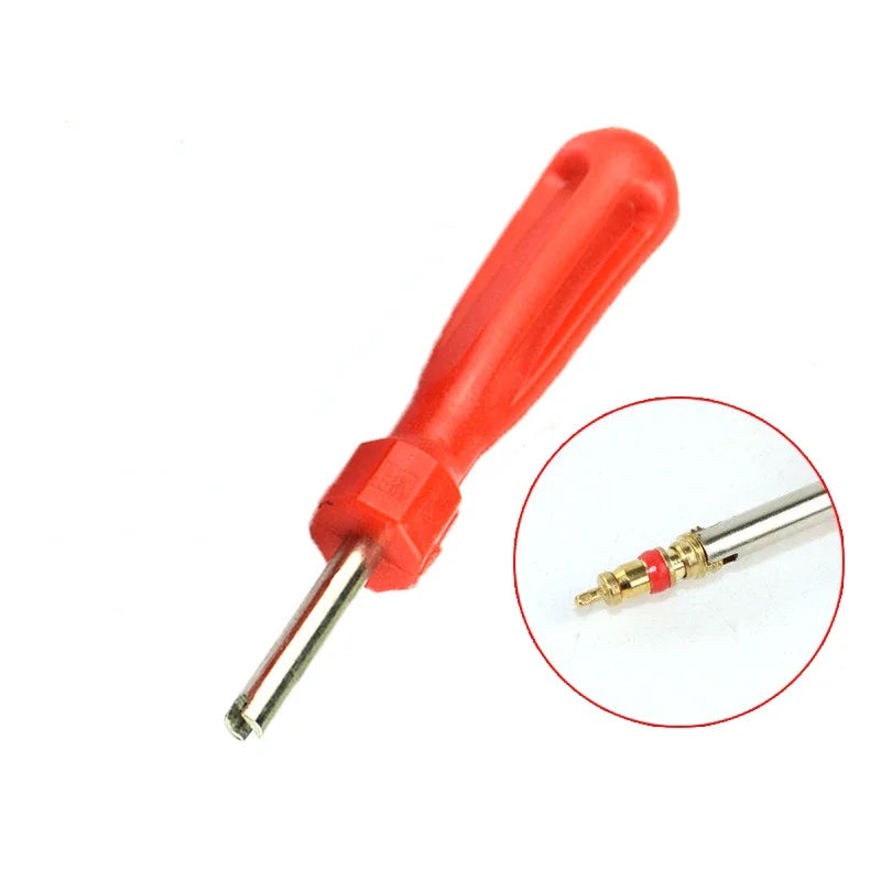Portable Tire Valve Core Remover Tool with Slotted Handle for Car Bike Bicycle and Motorcycle Tire Repair