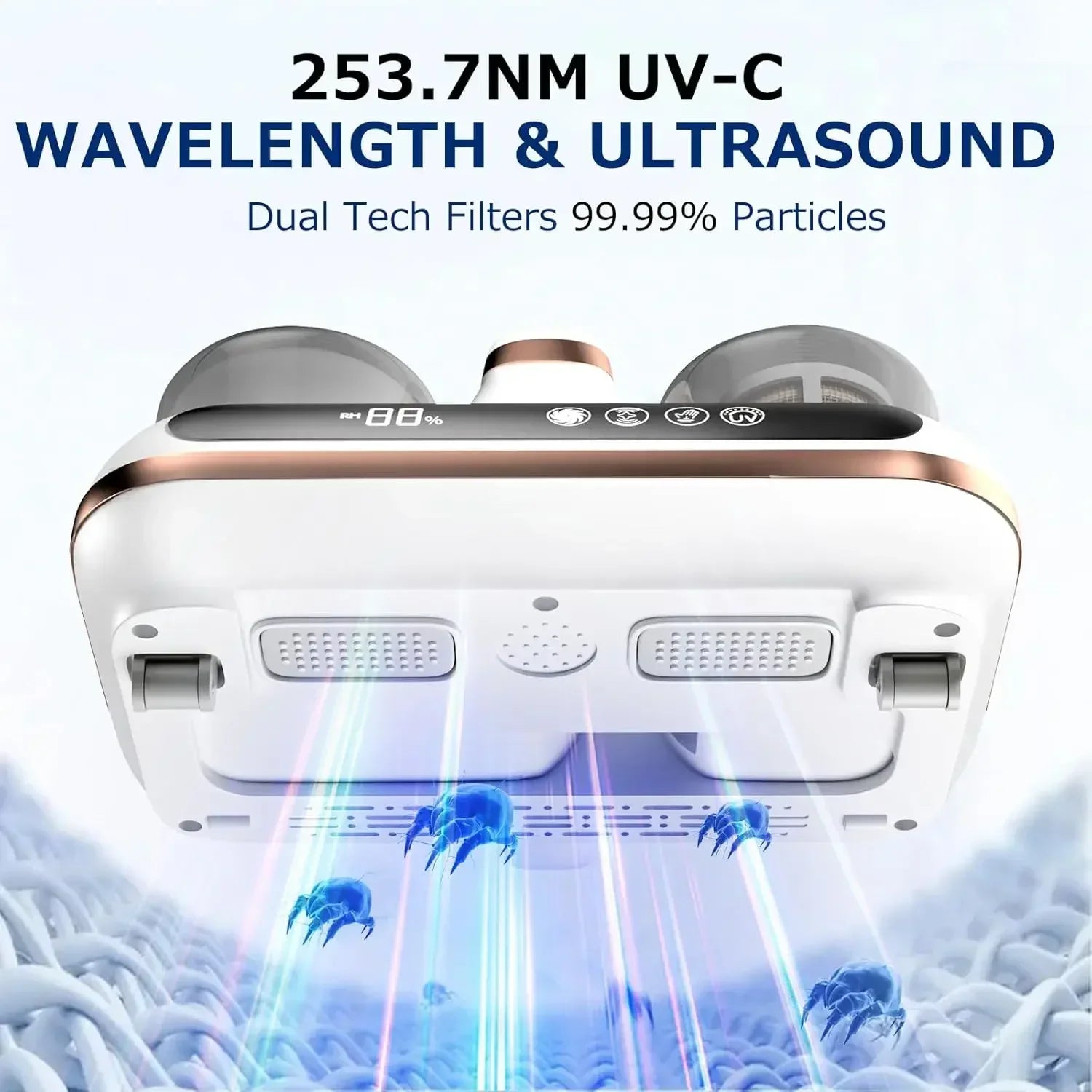Portable Cordless UV Bed and Sofa Vacuum Cleaner with HEPA Filter and Strong Suction Handheld Cleaner