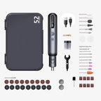 Cordless Mini Rotary Grinder Tool 8V 6-Speed USB Rechargeable with 52 Accessories