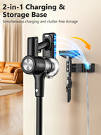 Cordless Vacuum Cleaner 55KPa 2-in-1 Rechargeable Stick and Handheld Cleaner with HEPA Filter