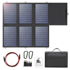 Portable 60W Foldable Solar Charger with 18V DC Output, USB-C 60W and USB-A x2 for Camping and Travel