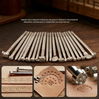 Craftsmanship DIY Leather Tools Leather Carving Printing Tools 20 piece set Printing Punching Leather Leather Bag Carving Knocki