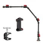 Adjustable Camera Magic Arm with Desk Clamp and Phone Holder 81cm Aluminum Mount for Cameras and Webcams