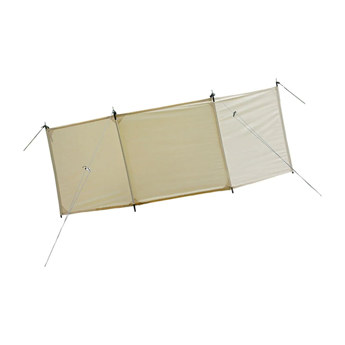 Foldable Camping Windscreen Oxford Cloth Outdoor Privacy Screen with Ground Stakes and Ropes