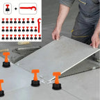 Tile Leveling System Kit 100 Piece with 2 Adjustment Wrenches for Floor Wall and Countertop Tiling