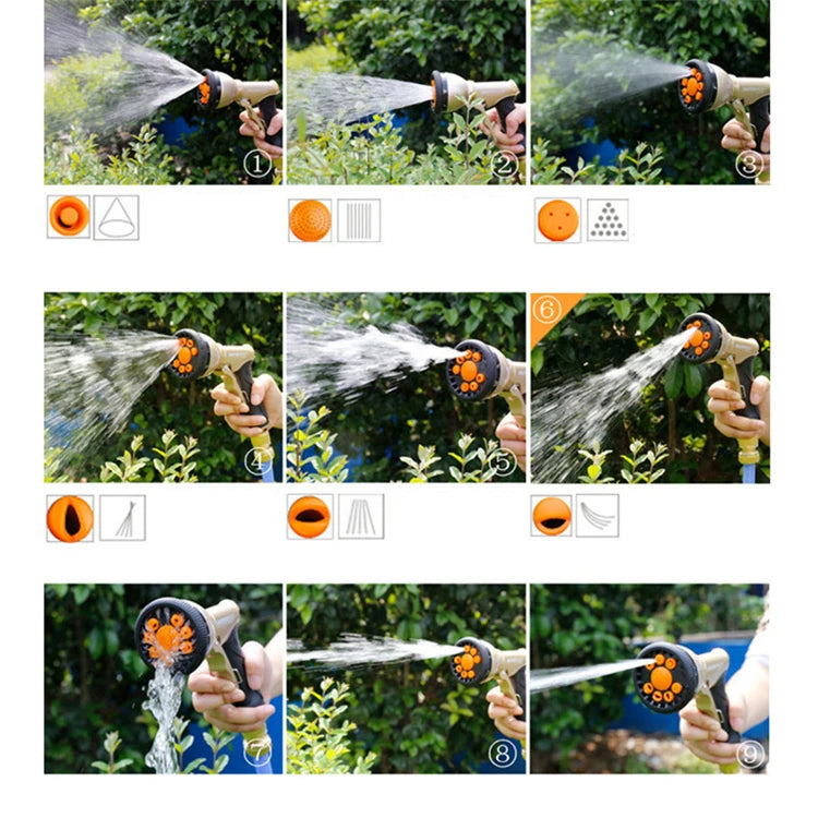 Expandable Garden Hose with Spray Nozzle 25–100ft Flexible Water Hose for Outdoor Cleaning