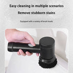 Cordless Electric Cleaning Brush USB Rechargeable Waterproof Multi-Purpose Kitchen Bathroom Scrubber