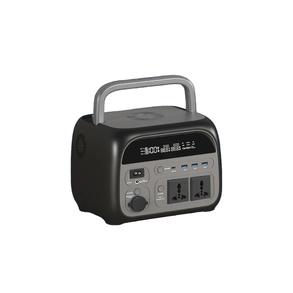 Portable 500W Backup Power Station with AC Outlets USB Ports and LED Display for Camping Travel